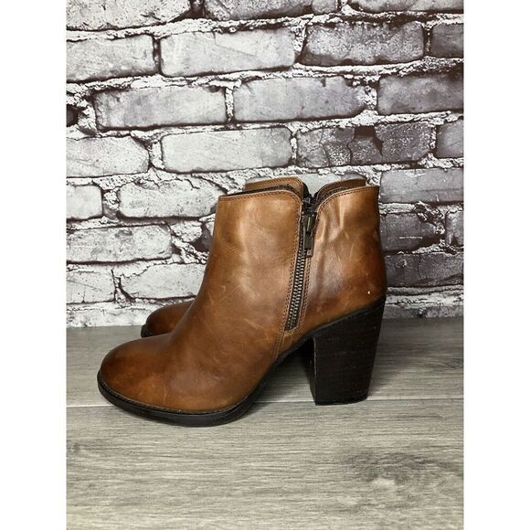 Krbonell Brown Ankle Double Sided Zipper Heeled Booties Boots Women Sz 9M US/40 - Picture 15 of 16